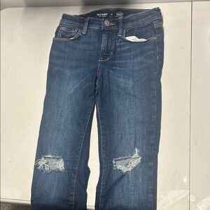 Old Navy Dark Blue Distressed Kids Jeans